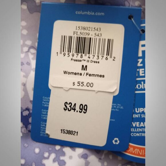 NWT Columbia omni-shade PFG dress size Medium PURPLE - Picture 10 of 10